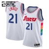 Maillot Basket Enfant Philadelphia 76ers Joel Embiid 2024-25 Nike City Edition Blanc Swingman Maillot Basket Enfant Philadelphia 76ers Joel Embiid 2024-25 Nike City Edition Blanc Swingman